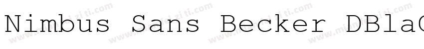Nimbus Sans Becker DBlaCon字体转换